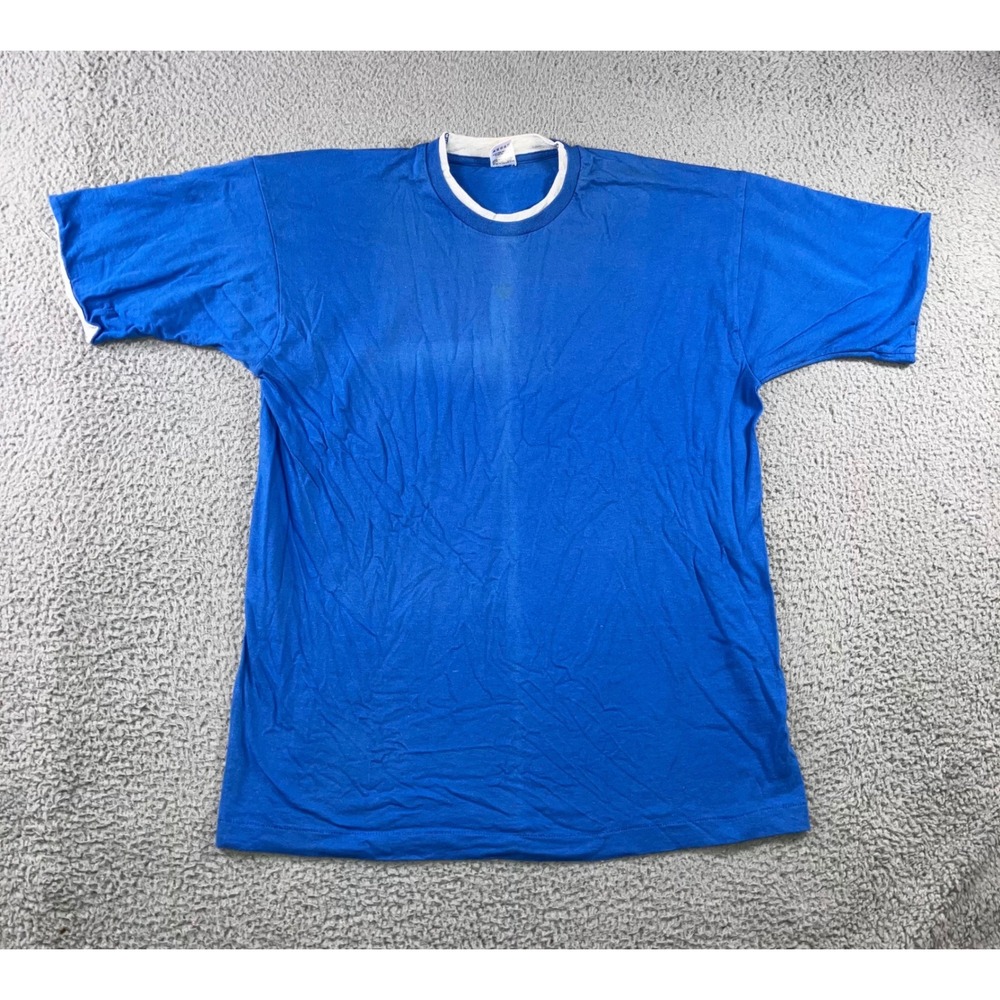 Vintage Ringer Fruit of the Loom T-Shirt Men XL Made in USA 90s Grunge Gorpcore